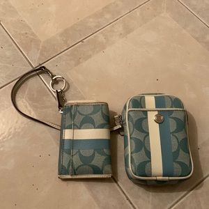 Coach wristlet and small bag.